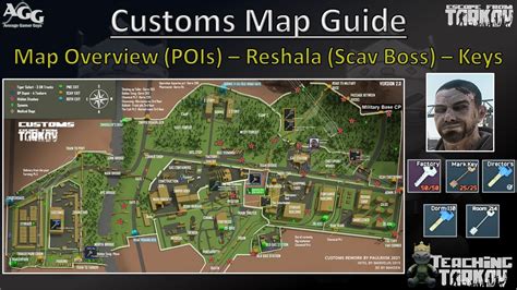 Customs Map Guide Overview Reshala Keys [teaching Tarkov] Youtube
