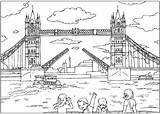 London Coloring Bridge Pages sketch template