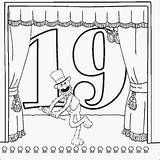 Number Coloring 19 Pages Grover Printable Color Nineteen Printfree Getcolorings Cn sketch template