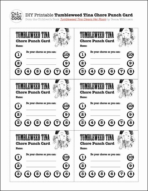 printable punch card template carlynstudio  reward punch