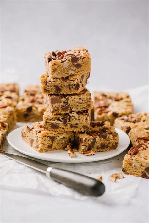 Salted Brown Butter Pecan Blondies Baked Bree