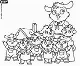 Seven Wolf Coloring Para Little Kids Goats Pages Mother Colorear Colorir Sete Imprimir Geitjes Sprookje Young Their Cabras Sprookjes Knutselen sketch template