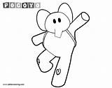Pocoyo Elly Coloring Pages Printable Adults Kids sketch template