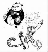 Tigress Coloring Fu Kung Panda Pages Master Getcolorings sketch template