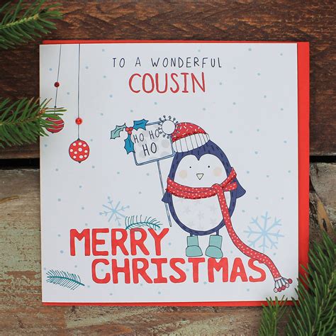 merry christmas cousin card by molly mae