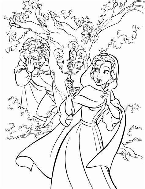 beauty   beast  coloring pages  getcoloringscom