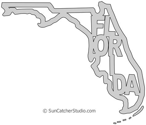 florida map shape text outline scalable vector graphic svg printable