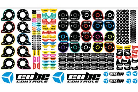 cube controls stickers  cube controls sim racing steering wheels