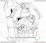 Animals Barn Barnyard Clipart Pages Farm Coloring Outlined Illustration Royalty Visekart Clip Vector Cute Baby Nativity Horse Animal Choose Board sketch template