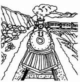 Treinen Trein Ausmalbilder Trains Zuge Colorier Voertuigen sketch template
