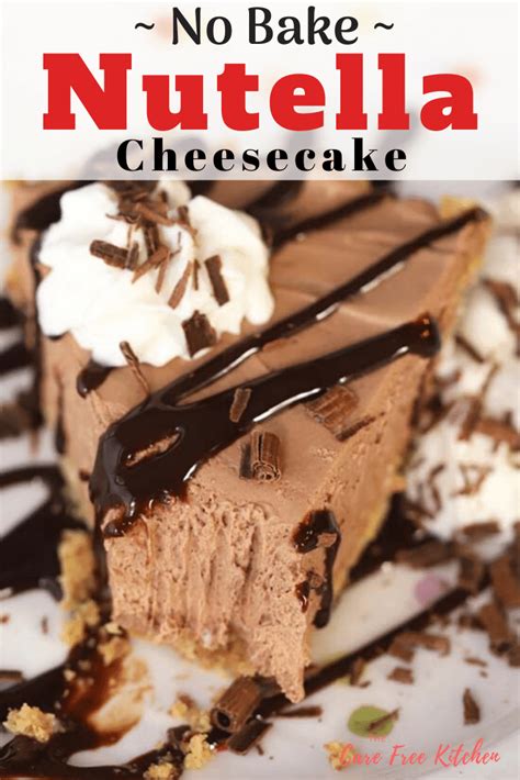 This Rich And Creamy No Bake Nutella Cheesecake Is An Easy Nutella