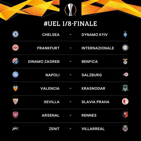 tirage au sort 8e de finale uefa europa league 2018 2019 actualités