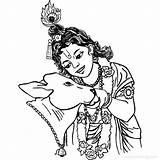 Krishna Yashoda Hindu Xcolorings sketch template