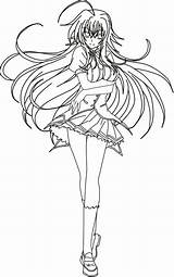 Rias Gremory Chii Lineart sketch template