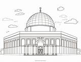 Coloring Kids Jerusalem Mosque Pencil Muslim Palestine Google Drawing Pages Sketch Picturesfor Search Drawings Template Sunday School Mats Dome Rock sketch template