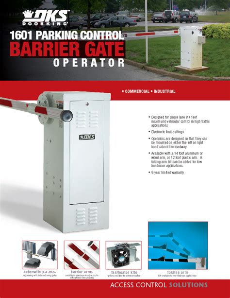 doorking  parking control barrier gate operator southeast access technologies