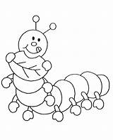 Caterpillar Coloring Pages Insects Kids Children Print Color Insect Hungry Drawing Cartoon sketch template