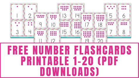 number flashcards printable    downloads freebie finding mom