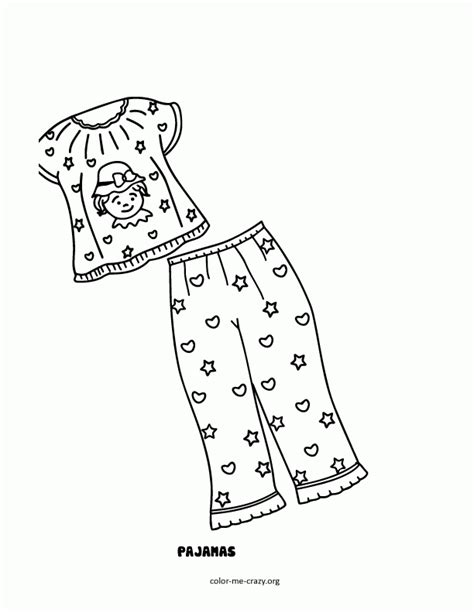 pajama coloring page coloring pages  kids   adults