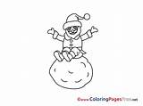 Snowball Colouring Advent Coloring Sheet Title sketch template