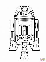 Droid Astromech Coloring R2 D2 Pages Printable sketch template