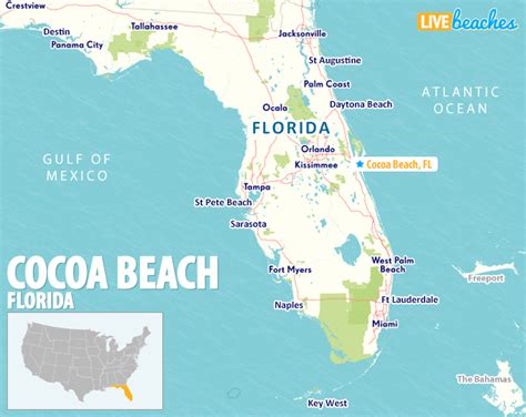 map  cocoa beach florida  beaches
