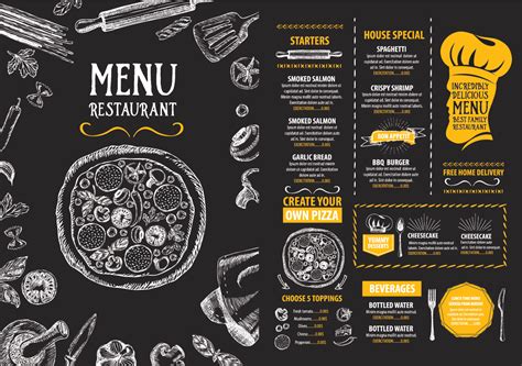 design  restaurant menu chef works