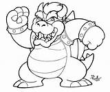 Bowser Dry Drawing Coloring Getdrawings Lineart Nintendo Deviantart Drawings sketch template