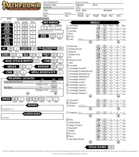 pathfinder character sheet tutorial rubyjophotography