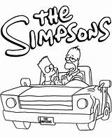 Homer Bart Simpsons Coloring Logo Printable Pages Simpson Car Topcoloringpages Print sketch template
