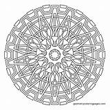 Coloring Fractal Pages Mandala Popular Sheets sketch template