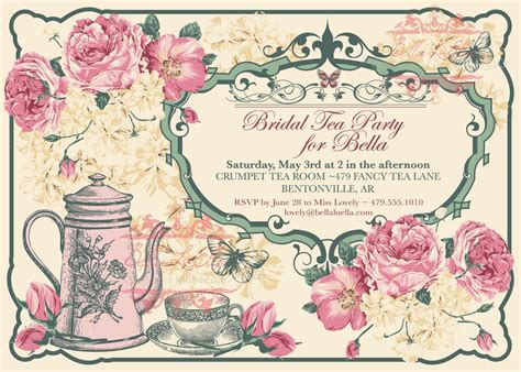 invitation high tea template