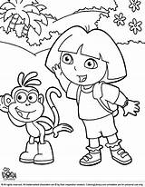 Coloring Dora Explorer Pages Coloringlibrary sketch template