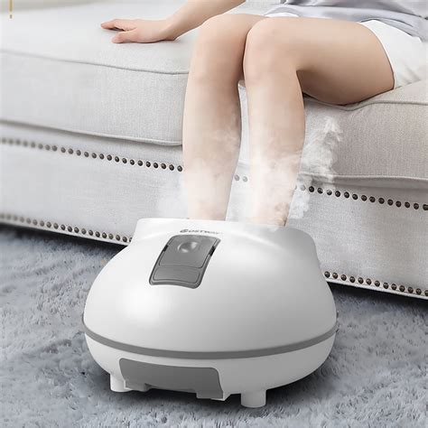 costway steam foot spa bath massager foot sauna care wheating timer