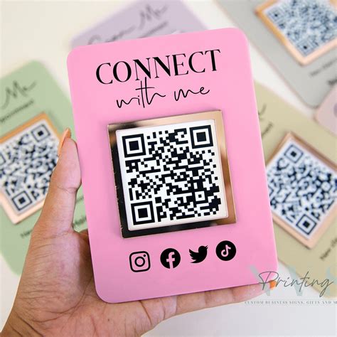 mini qr code sign   business display    wall bench  mirror qrcodesign