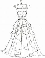 Coloring Dress Pages Wedding Printable Clipart Library sketch template