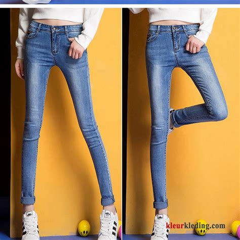 zwart student potlood broek voorjaar dunne spijkerbroek jeans nieuw skinny dames goedkoop