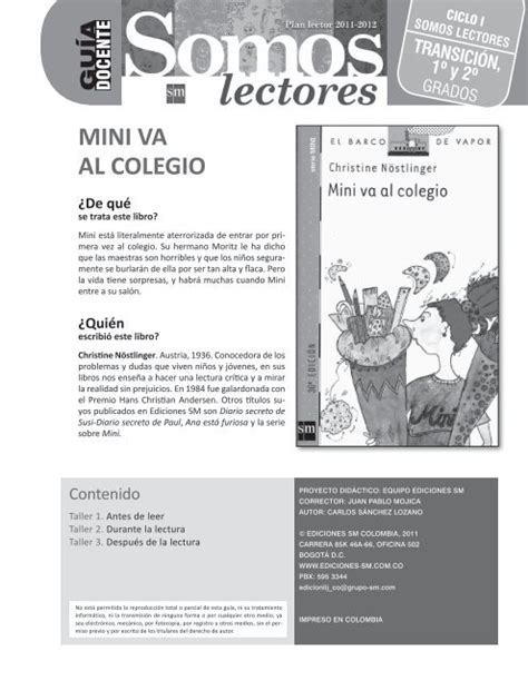 mini va al colegio ediciones sm