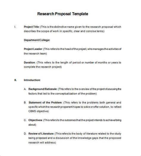 research proposal templates   samples examples format