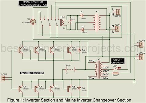 computer ups circuit diagram mini ups power electronic circuit schematic circuit diagram