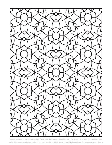 easy pattern colouring page geometric coloring pages pattern