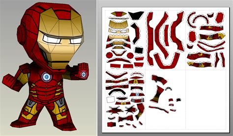 iron men paper toys paper crafts papercraft anime spiderman halo