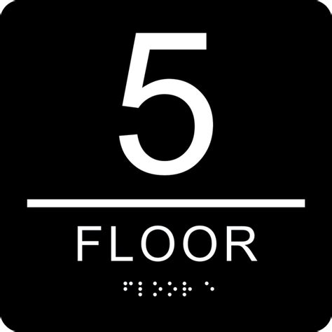 floor number western safety sign