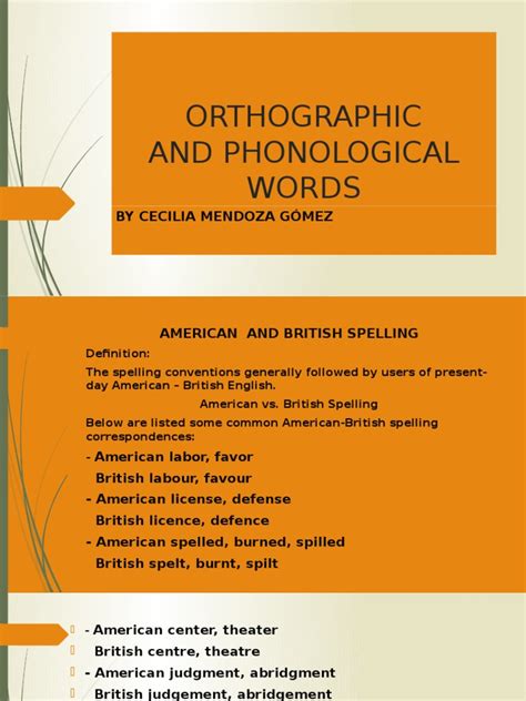 orthographic words linguistic word phonology