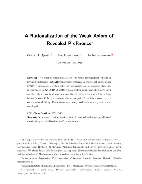 rationalization   weak axiom  revealed preference