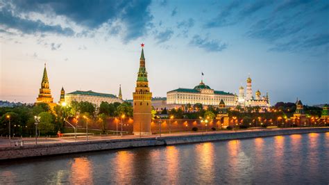 kremlin moscow  sunset panorama twilight russia future tech