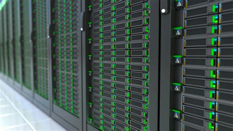 stock photo  hosting server server room