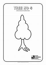 Coloring Pages Tree Easy Simple Cool Print sketch template