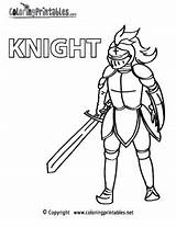 Coloring Knight Armor Educational Pages sketch template
