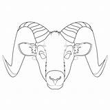 Coloring Ram Mask Pages Printable Drawing Categories Animal sketch template